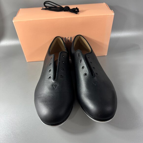 NIB Bloch Black Leather Tap Shoes Lace Up Dance with Techno Tap, Size 11 - Picture 2 of 13